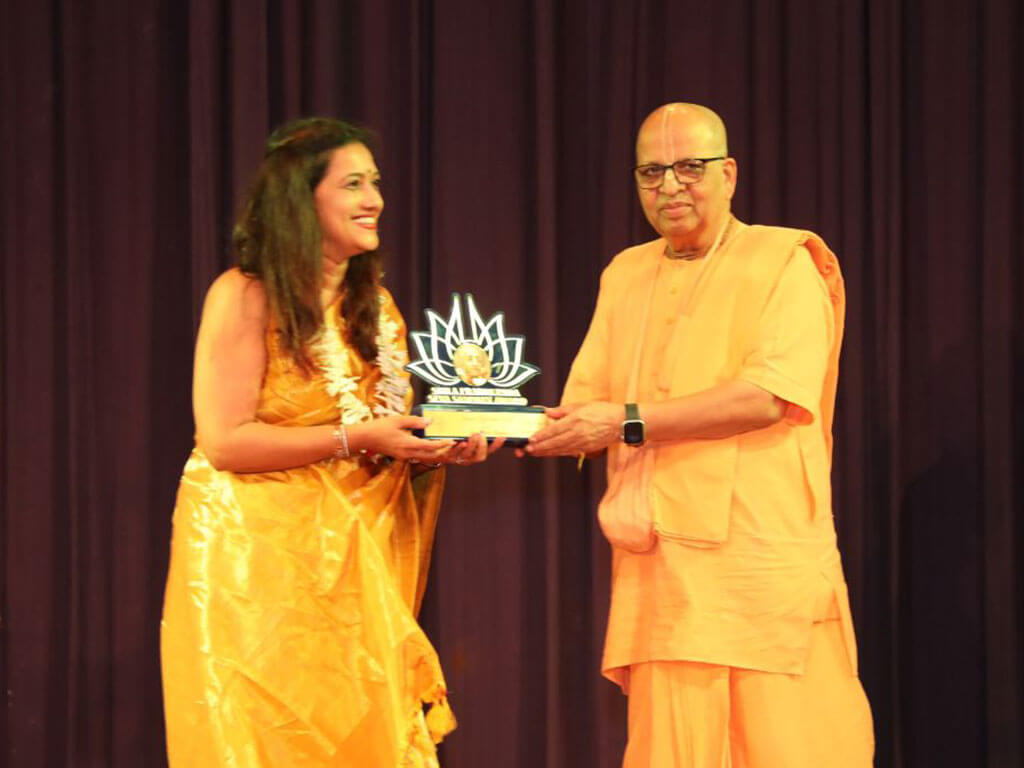 Award of appreciation by ISKCON in July 2024